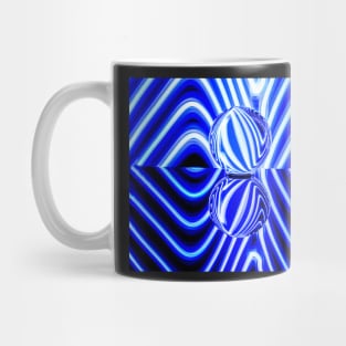 Crystal ball abstract blue and white Mug